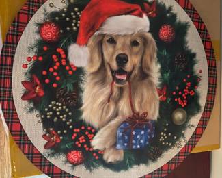 XMAS GOLDEN RET. DOG