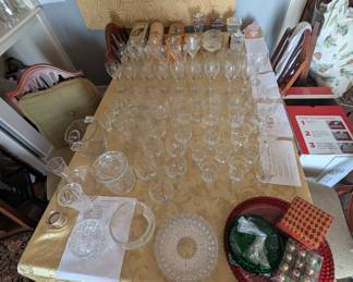 Hand Blown glassware.