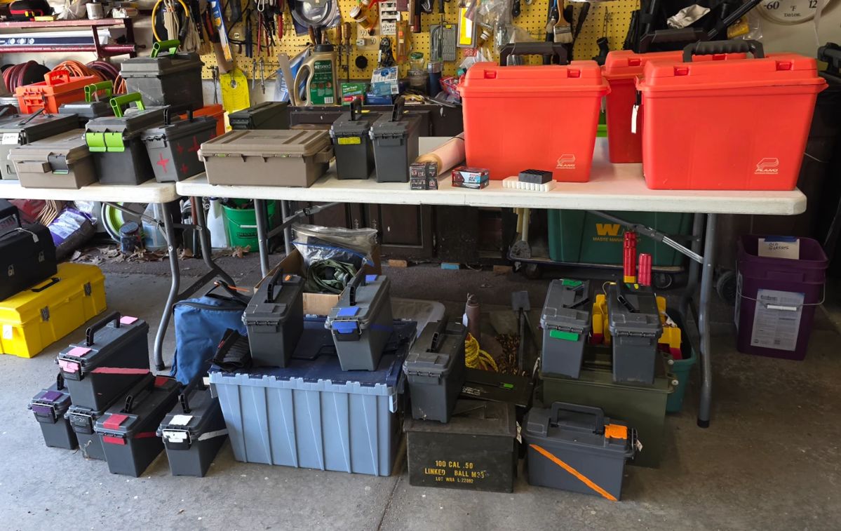 "NO GUNS AT THIS SALE" HOWEVER, WE HAVE A LIFETIME OF AMMO. ALL STILL IN ORIGINAL BOXES.