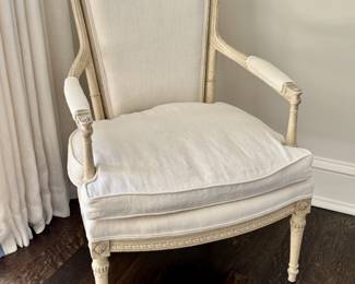 Louis XVI-style armchair 35.5"h x 25"w x 19"d