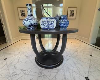 Century center table with acrylic detail 30"h x 46"diameter