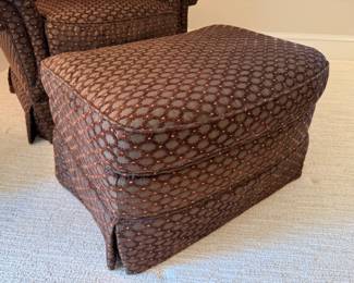 Charles Stewart lounge chair & ottoman chair: 32"h x 35"w x 36"d ottoman: 18"h x 27.5"w x 20"d