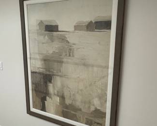 Framed print of rural landscape 57"h x 45.25"w