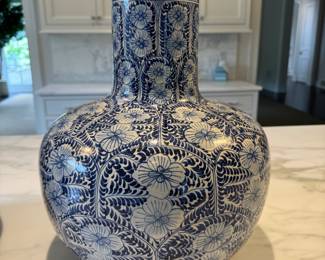 Pr. Williams-Sonoma Chinese-style vases 17.5"h x 14" diameter