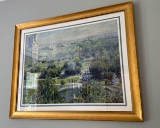 Monet print 48"h x 51"w framed