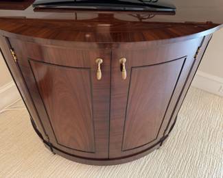 Baker demilune cabinet 35"h x 22"d x 47"w