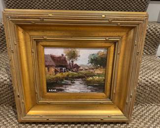 Landscape painting 18"h x 20"w framed