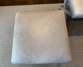 Pr. Lee Industries leather x-form ottomans 18"h x 21" square