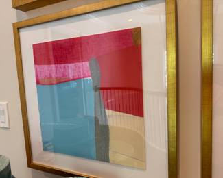 Framed abstract prints 21.15" square
