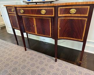 Southampton inlaid mahogany sideboard 40.5"h x 68.5" long x 23"d