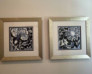Pr. framed prints 25.5" square
