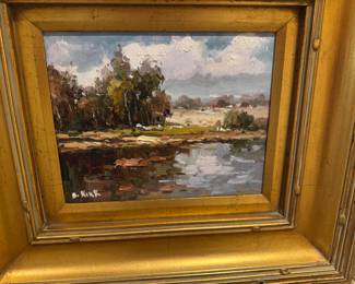 Landscape painting 18"h x 20"w framed