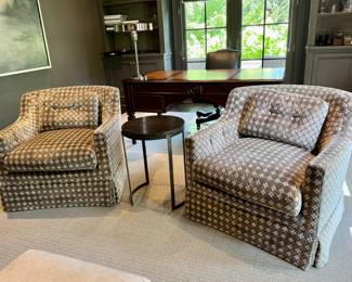 Pr. Charles Stewart swivel chairs 30.5"h x 34"w x 30"d