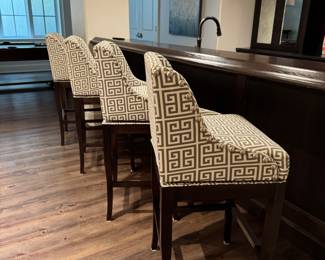Ballard Designs swivel bar stools - 6 available 45"h x 21"w x 19"d