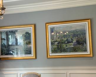 Monet print 48"h x 51"w framed