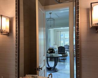 Silvered wood mirror