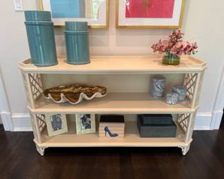 Lattice console table 31.5"h x 53.25"w x 15.25"d