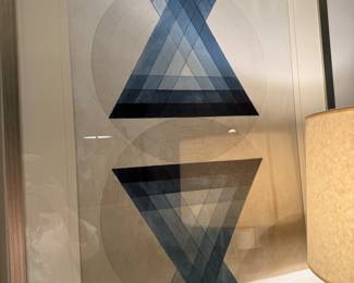 Geometric print 40"h x 34"w - 2 available