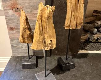 3 pc. driftwood table decor 17" 19" 21"