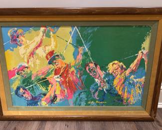 Leroy Neiman print 25.5"h x 38" w framed
