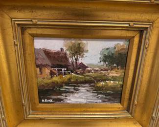 Landscape painting 18"h x 20"w framed