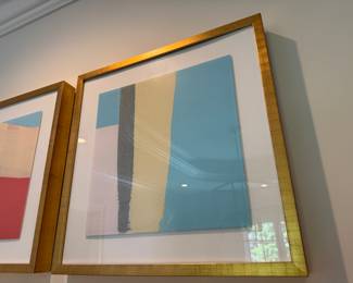 Framed abstract prints 21.15" square