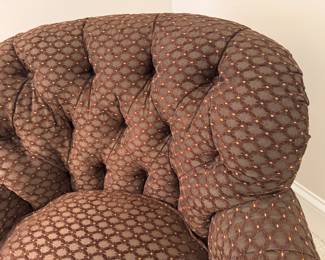 Charles Stewart lounge chair & ottoman chair: 32"h x 35"w x 36"d ottoman: 18"h x 27.5"w x 20"d