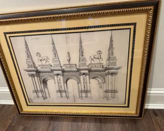 Architectural print 39"h x 31"w 2 available