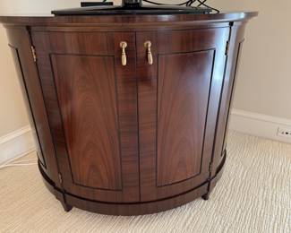 Baker demilune cabinet 35"h x 22"d x 47"w