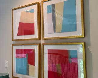 Framed abstract prints 21.15" square