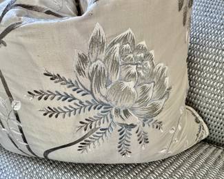 Beautiful embroidered pillows 20" x 20"