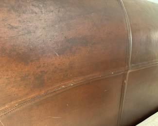King bed with leather headboard
