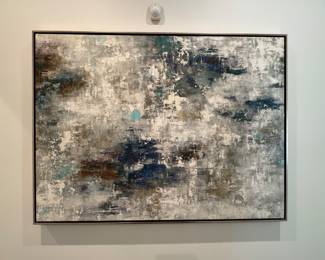 Abstract embellished giclee on canvas 42"h x 55.5"w