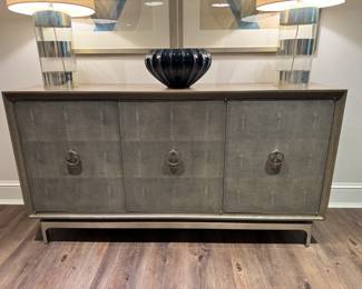 Precedent Furniture “Harper” sideboard with faux shagreen door fronts 36"h x 68"long x 18"d