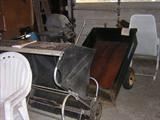 SEARS CRAFTSMAN LAWN SWEEPER AND YARD CART
