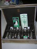SILVER PLATE FLATWARE SERVICE FOR EIGHT BY THE NATIONAL SILVER COMPANY
