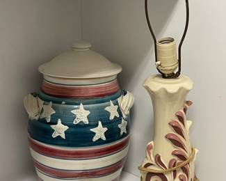 POTTERY TEA DISPENSER, LAMP