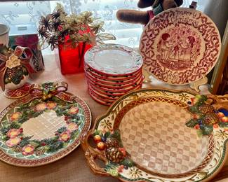 FITZ AND FLOYD CHRISTMAS TRAYS