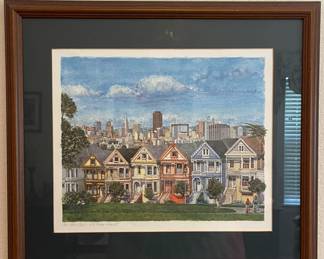 SAN FRANCISCO VICTORIAN HOMES WATERCOLOR PRINT