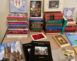 NOVELS, HISTORIC BOOKS ON FAYETTE COUNTY, ROUND TOP BOOK, DIOCESE OF AUSTIN BOOK, HIGH HILL 1860-1960
