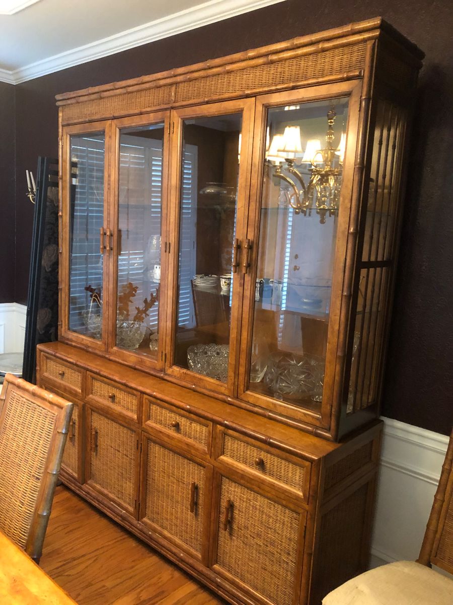 2 Piece American of Martinsville 
Palm Beach Style China/Display Cabinet