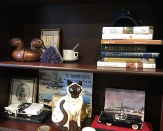 Office Bookshelves with Decor