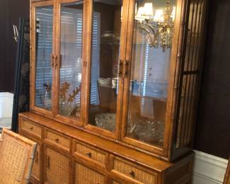 2 Piece American of Martinsville 
Palm Beach Style China/Display Cabinet