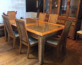 American of Martinsville Faux Bamboo Dining Room 