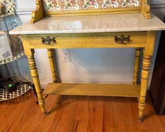 19th century marble top kitchen prep table
