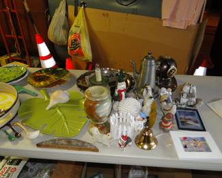 Kitchenware and decorative items.