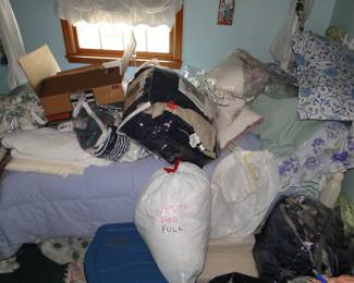 Bags of linens to be uncovered