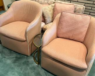 Pair Vintage Swivel Chairs