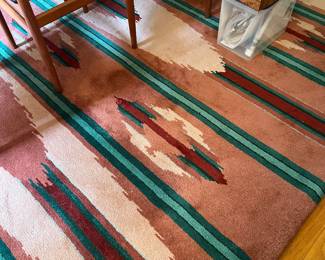 Large Vintage Aztec Rug