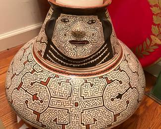 Large Shipibo Pottery Olla in Human Form, Peru